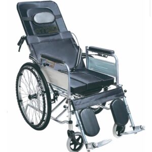 Silla de Ruedas - pierneras moviles, recostable e inodoro